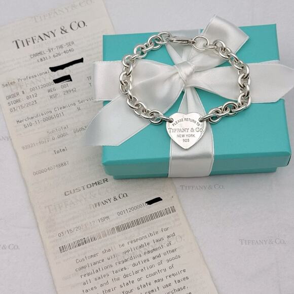 Tiffany & Co. Return to Tiffany Heart Tag Bracelet Sterling Silver 925 Gift Box - Picture 3 of 13